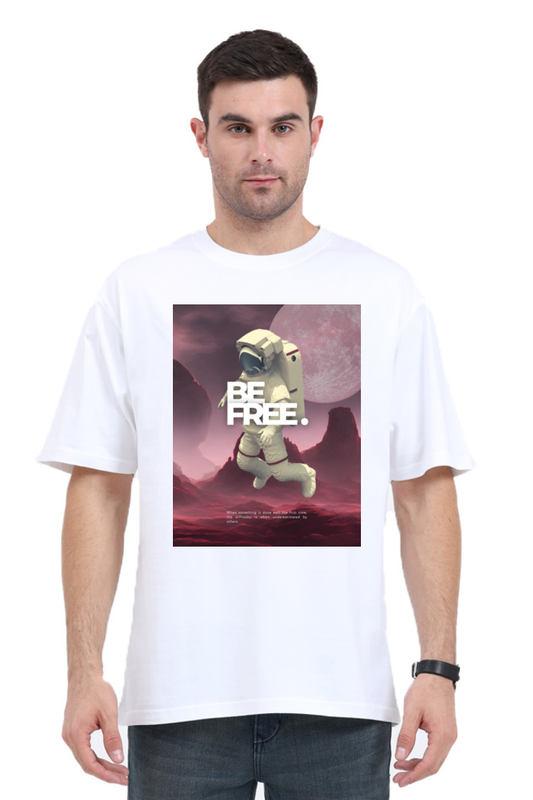 Space Call Be Free Oversized Classic T Shirt
