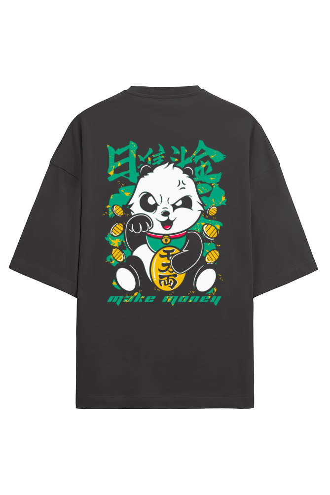 Make Money Panda Terry Oversized T-Shirt